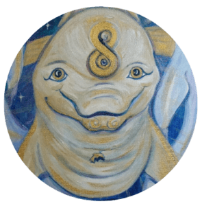 Golden Dolphin Spirit Guide Archie - painting