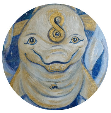 Golden Dolphin Spirit Guide Archie - painting